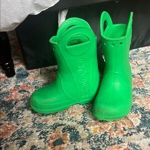 Crocs Kids Green Rain Boots